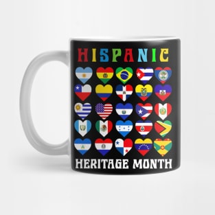 Hispanic Heritage Month 2022 National Latino Countries Flag Mug